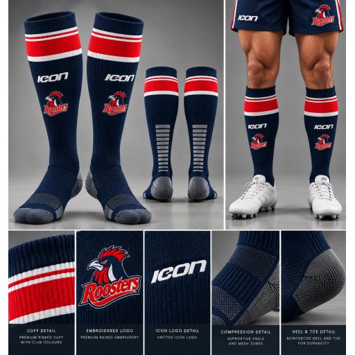Altona Roosters Rugby Club - Rugby Socks