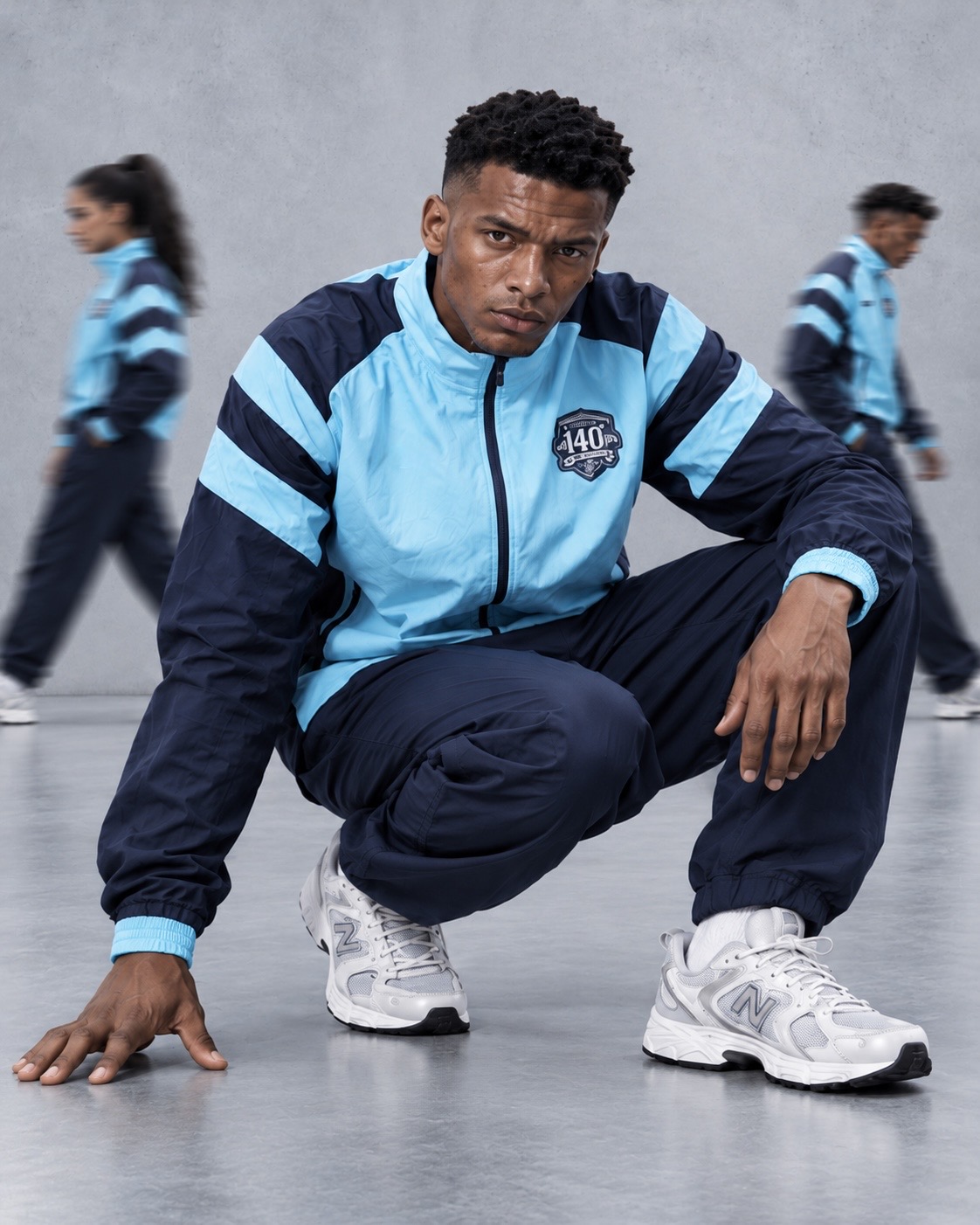 Blue and navy tracksuit