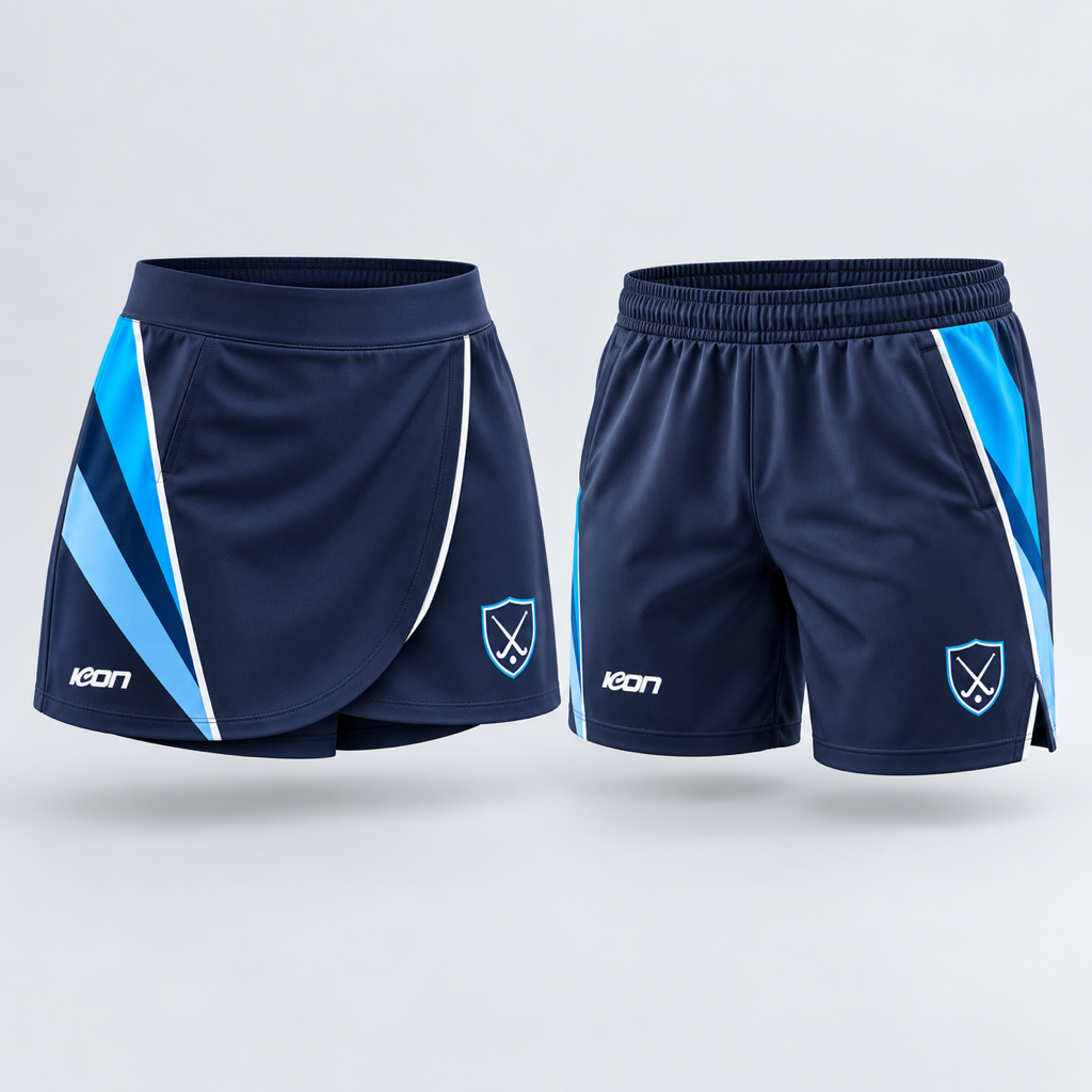 3D render of coordinated ICON hockey skort and shorts