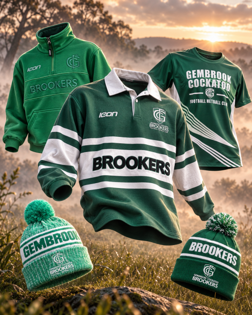 Gembrook Cockatoo Brookers club apparel and beanies